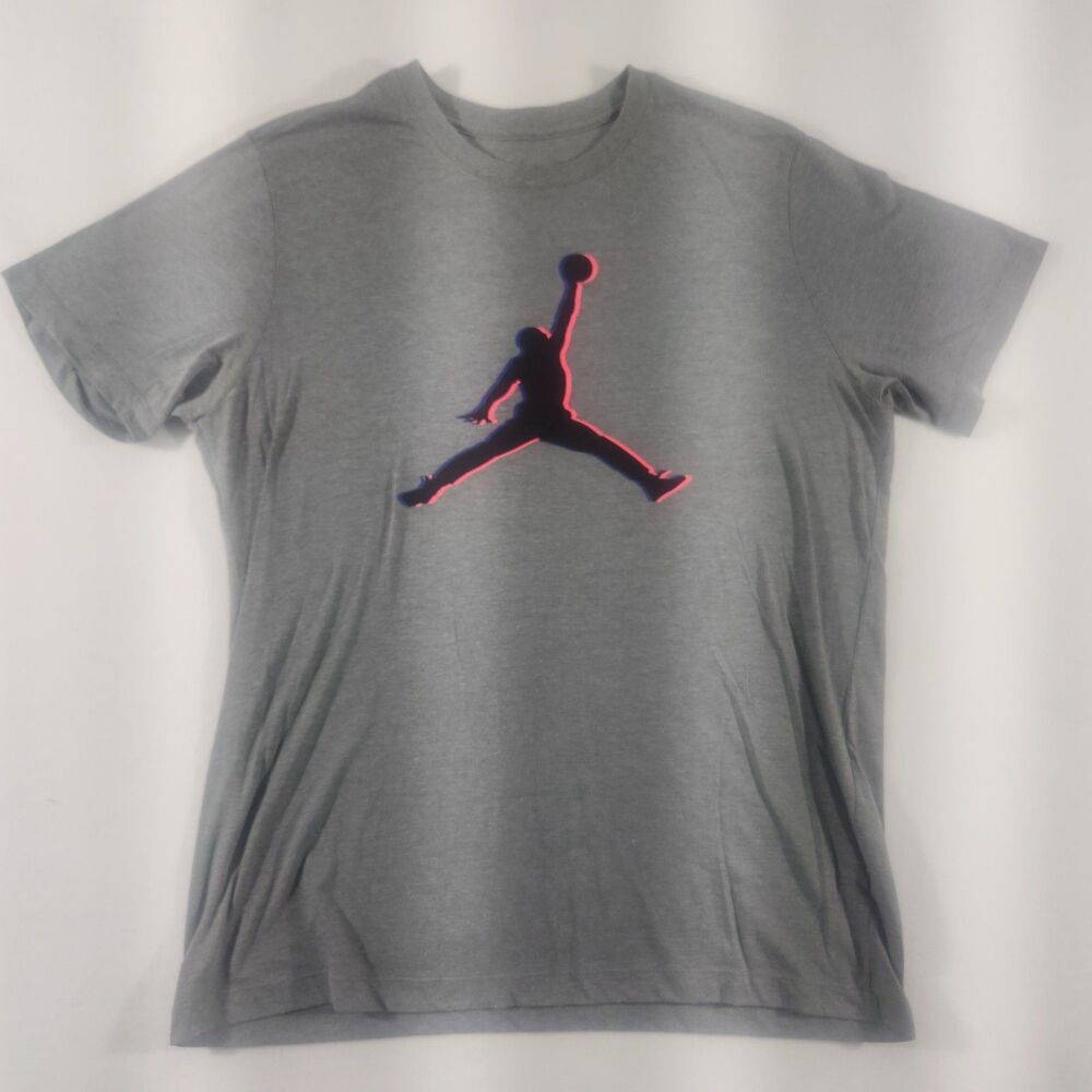 Jordan 3D T-Shirt Men's Grey Youth Size Extra Large T-Shirt Nike
